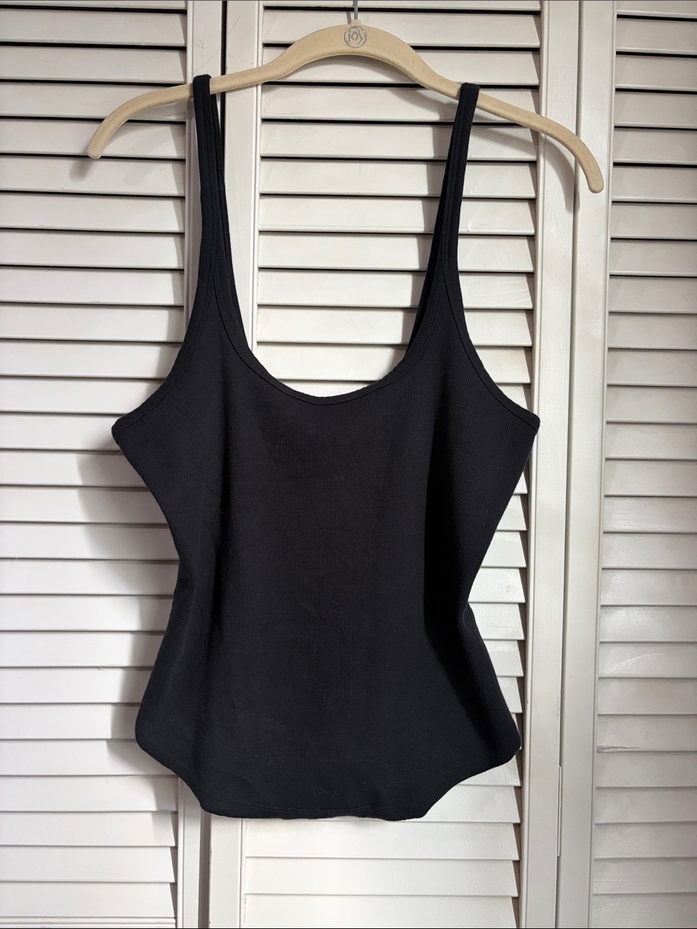 FP Movement Medium Black Ribbed Scoop Neck Tank Top Free People